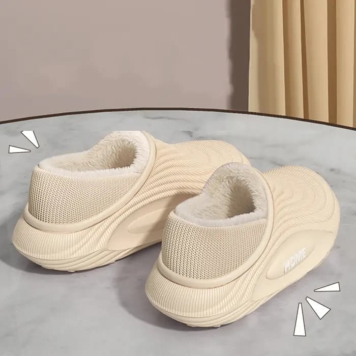 Pantoufles chaudes en peluche EVA pour hommes et femmes