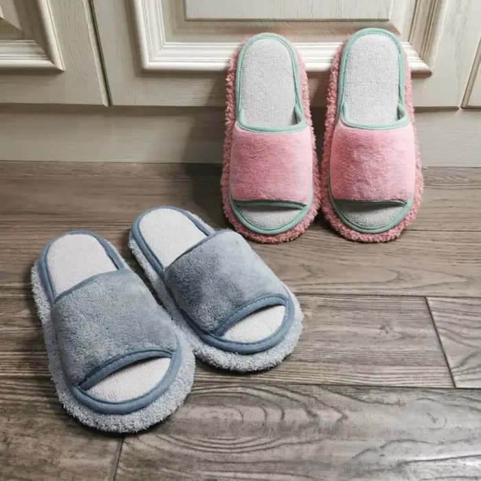 Chaussons serpillères en microfibre détachables et lavables