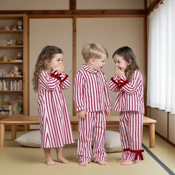 100% coton mode enfants pyjamas ensembles