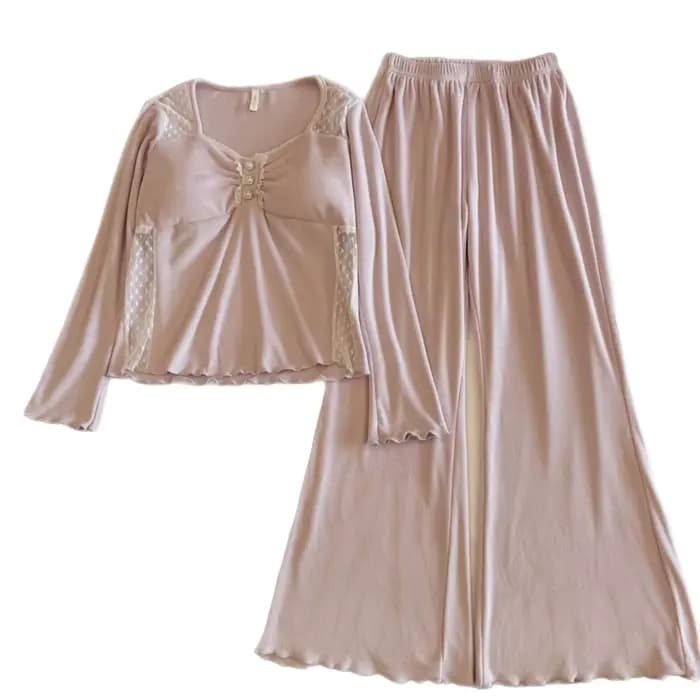 Pijama Mujer Invierno nouveau coussin de poitrine haut vêtements de nuit femmes maison costume velours Pyjamas ensemble