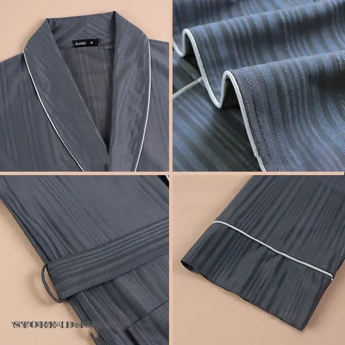 Coupe Robe à manches longues printemps automne peignoir Kimono Robe vêtements de salon vêtements de nuit de luxe décontracté Homewear vêtements de nuit avec poche