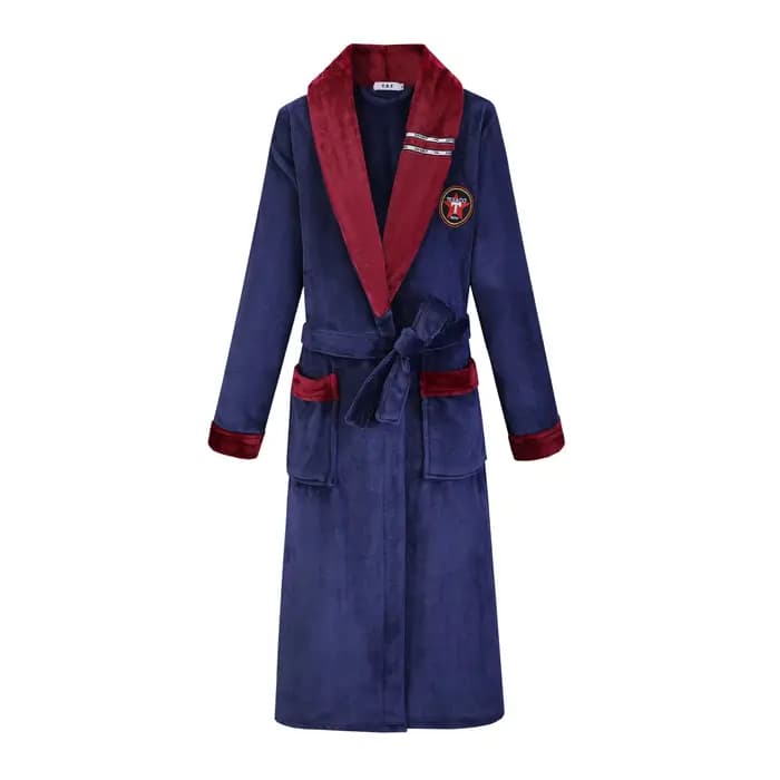 Haute qualité hommes Robe hiver peignoir mâle longue épaisse chaude Terry polaire serviette