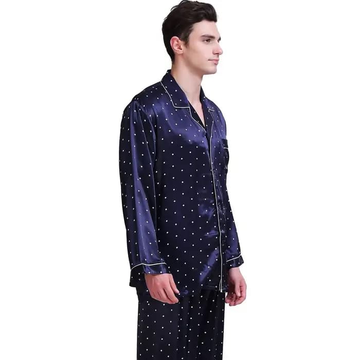 Ensemble de pyjamas en satin de soie pour hommes
