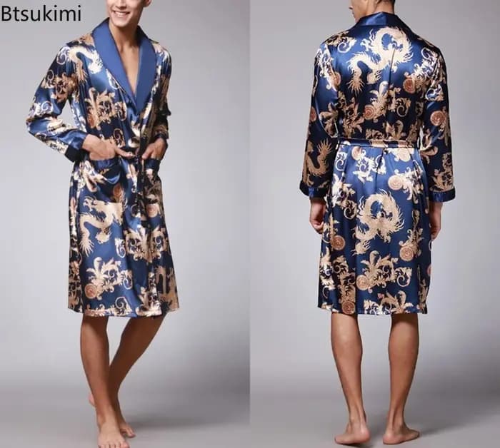Peignoir d'été à manches longues pour hommes