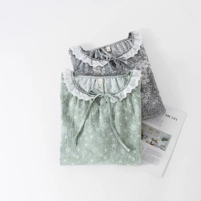 Robes de nuit pour femmes printemps et été mignon doux Style frais fibre décontracté vêtements