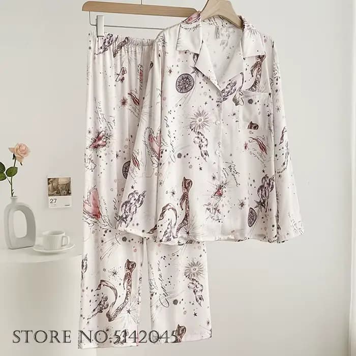 Ensemble pyjama 2 pièces pour femme, tenue d'intérieur printemps-été, nouvelle collection, vêtement