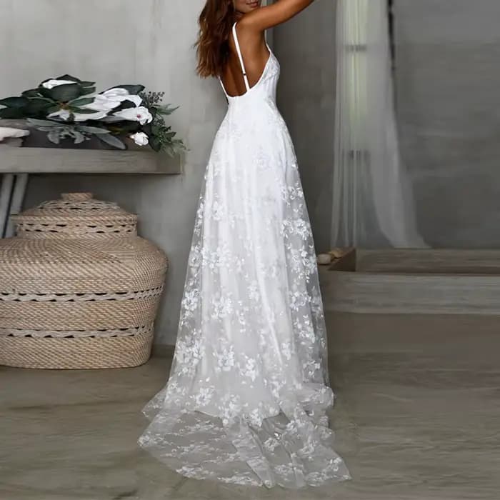 Robe longue en maille jacquard à col en V pour dames, dos nu, fente haute, robe de soirée, écharpe s
