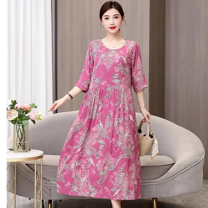 5XL chemises de nuit pour femmes salon pyjamas robe grande taille coton rayonne moyen âge mère