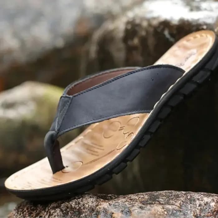 Roma rétro homme pantoufle couleur unie Clip-Toe nouveau mâle vacances plage confort sandales décontracté ménage anti-dérapant extérieur tongs
