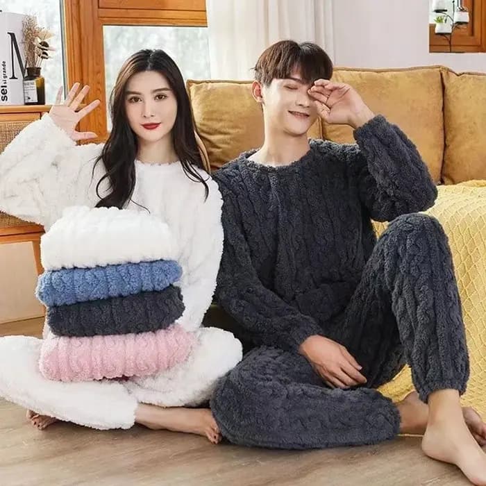 Pyjama pour femmes, vêtements en polaire corail
