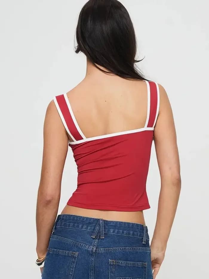 Camison Verano-Corset à bretelles froncées pour femmes