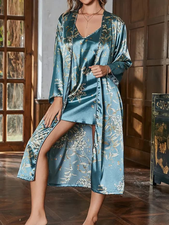 Ensemble pyjama deux pièces imprimé pour femmes
