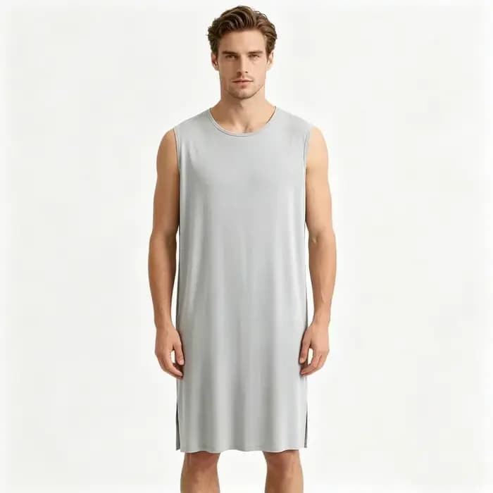 Robe de nuit d'été pour homme en modal fin