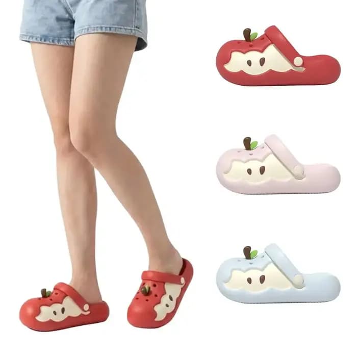 Adorables pantoufles en EVA en forme de pomme