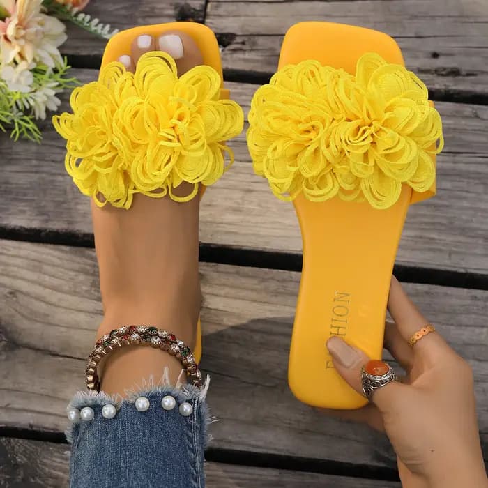 Fleur femmes pantoufles 2025 nouvelles