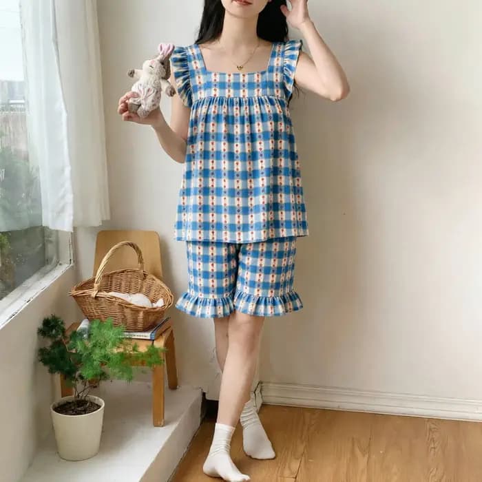 Pyjama d'été léger sans manches pour femme
