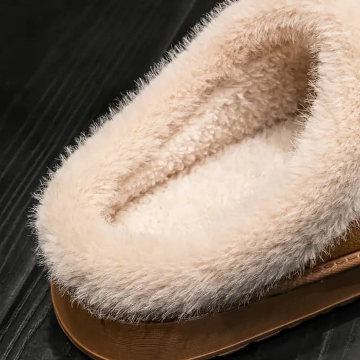 Pantoufles d'hiver antidérapantes pour femmes, chaussures d'intérieur, pantoufles chaudes en coton doublées de polaire en peluche avec semelle souple pour le confort de la maison
