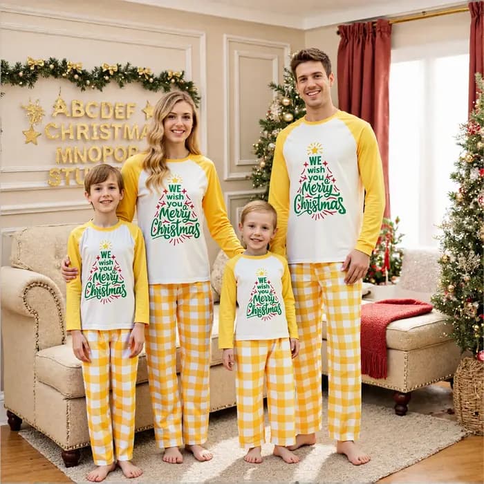 Ensembles de pyjamas de famille de Noël