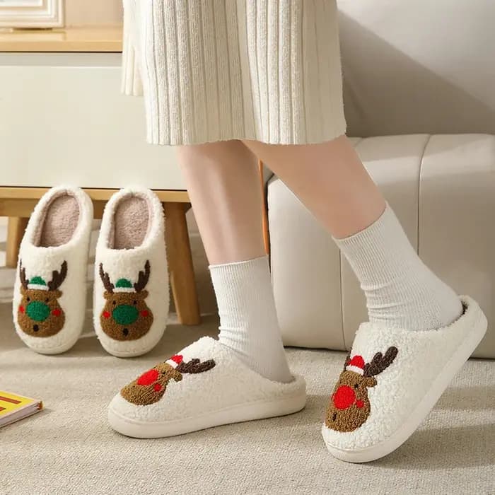 Pantoufles en coton œil du diable pour l'automne et l'hiver
