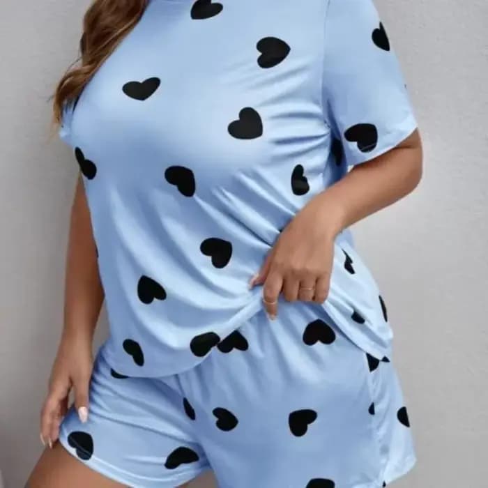 Grande taille pyjamas en soie dames ensemble T-Shirt Shorts 5xl vêtements de maison femmes