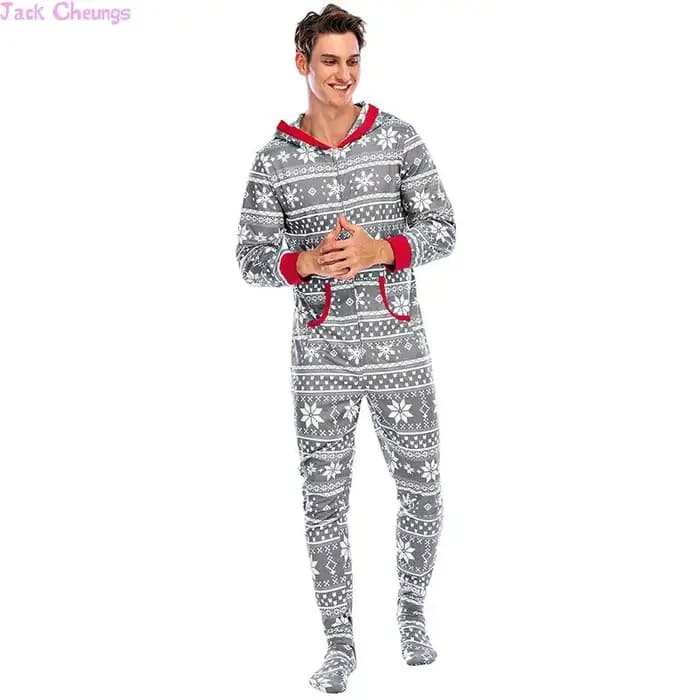 Pyjama de Noël à Manches sulfen Polyester et Coton pour Homme