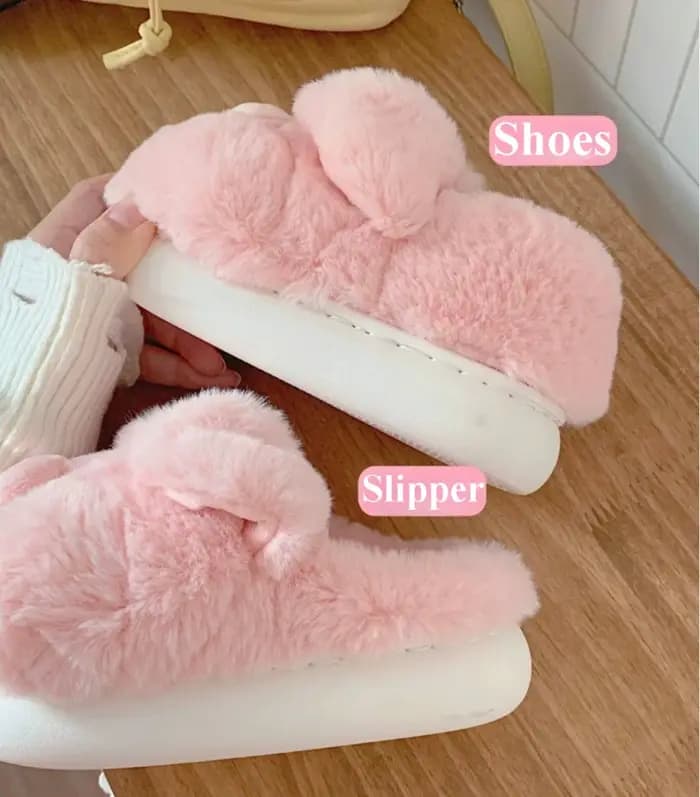 Chaussons en coton rose pour femmes