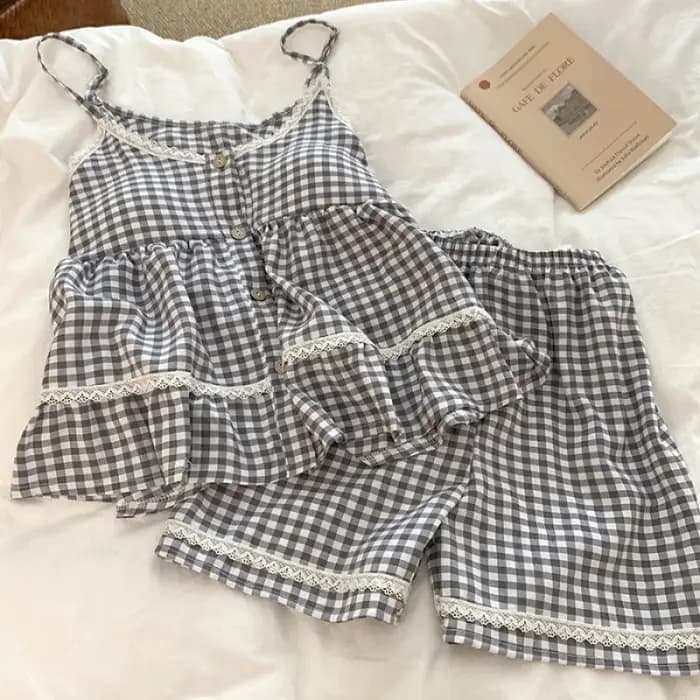 Pyjama à bretelles pour femme