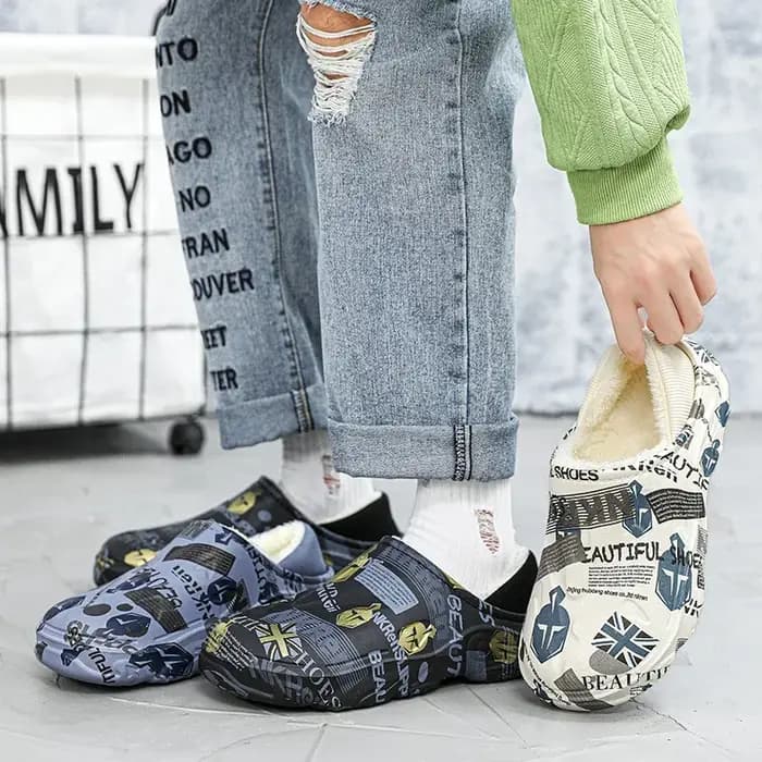 Pantoufles d'hiver en coton pour hommes et femmes