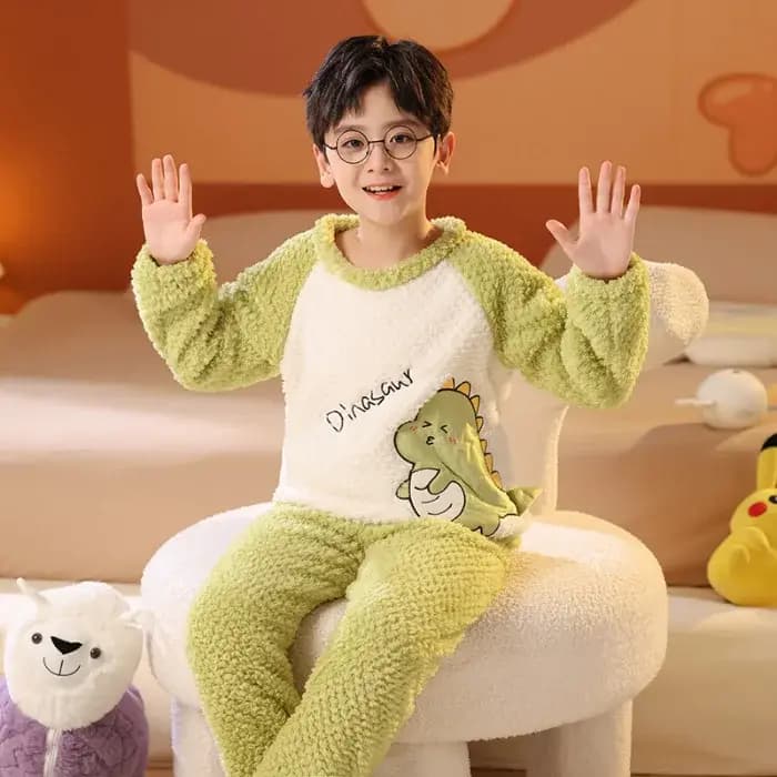 Pyjama Épais et Chaud en Forme de Sourire pour Fille et Adolescent