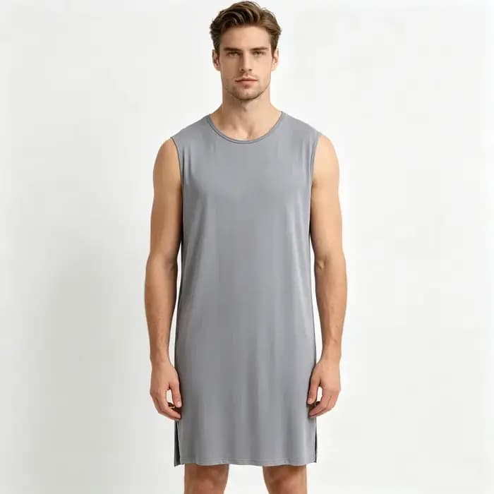 Robe de nuit d'été pour homme en modal fin