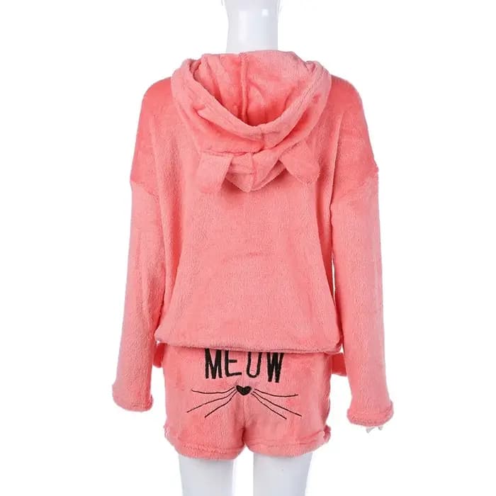 Femmes polaire Pijamas femme Pyjamas ensemble automne hiver chaud Pyjamas femmes Sexy Lingerie chat Pijama Mujer vêtements de nuit Homewear