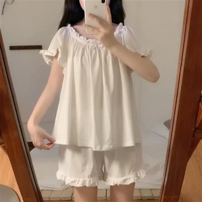 Pyjama court à manches courtes pour femme