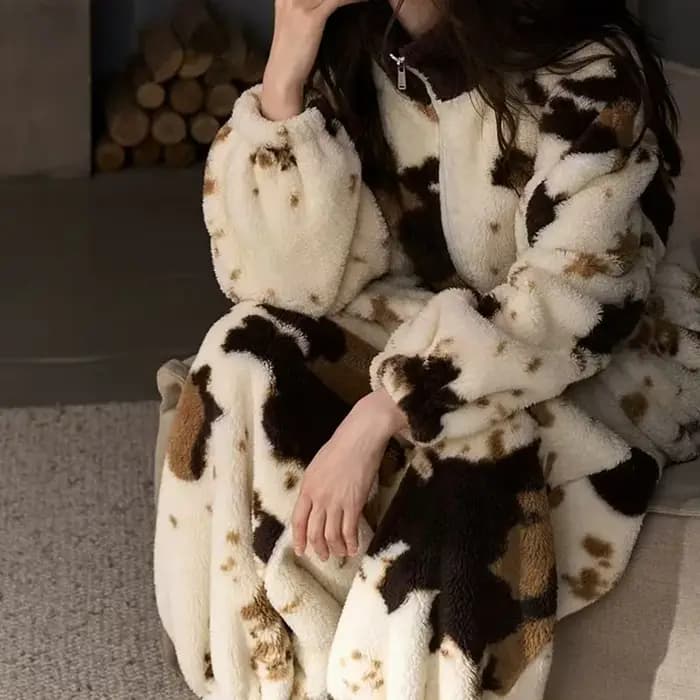 2025 nouveau pyjama polaire pour femmes 2 pièces ensemble corail velours rembourré épaissi automne et hiver Homewear vêtements doux Pijamas Mujer