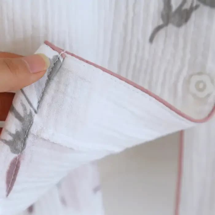 Ensemble pyjama japonais en crêpe de coton pur pour femmes