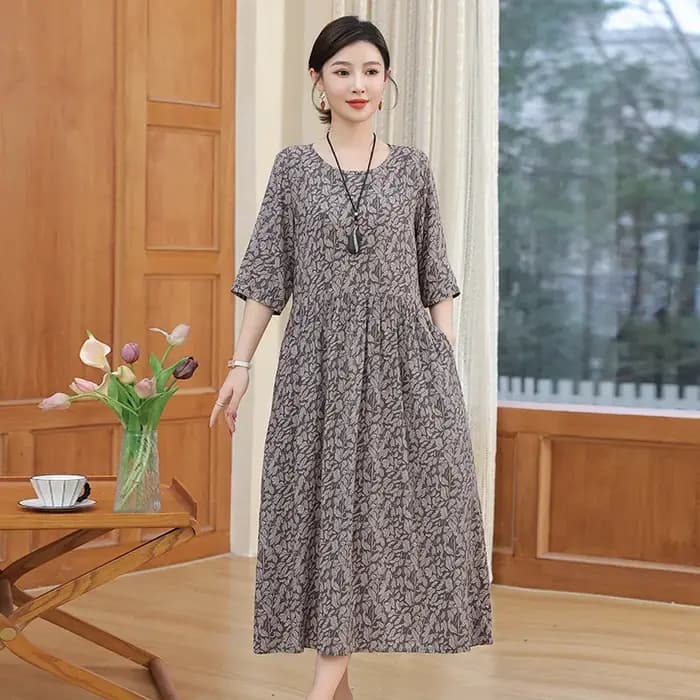 5XL chemises de nuit pour femmes salon pyjamas robe grande taille coton rayonne moyen âge mère