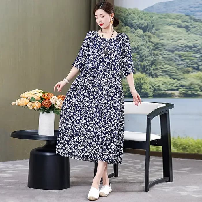 5XL chemises de nuit pour femmes salon pyjamas robe grande taille coton rayonne moyen âge mère