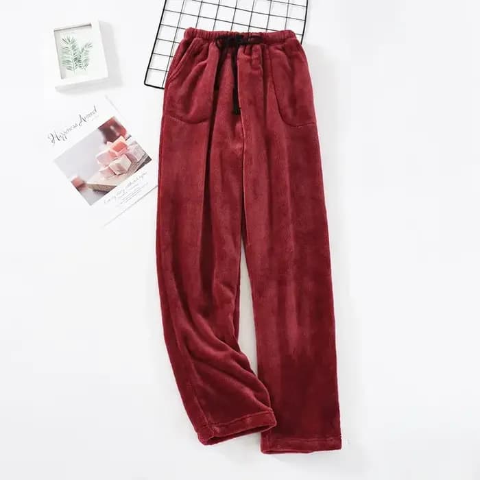 Smile Aadt-Pyjama Glutnel Épais pour Homme, Lieu d'Optique, Pantalon Maison, Grande Taille, Droit, FjBas, Automne, Hiver