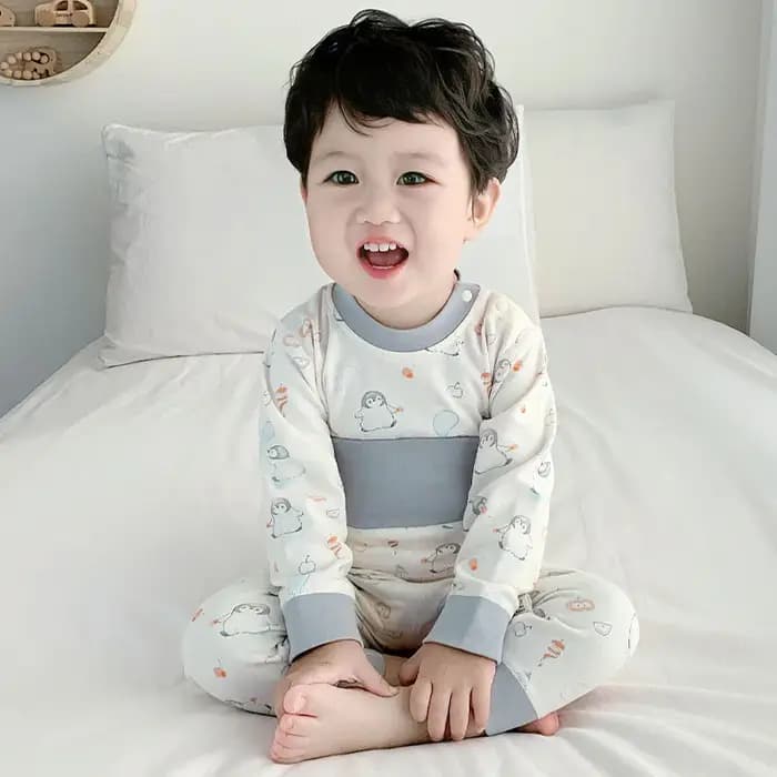 Ensemble de pyjamas de protection du ventre pour nouveau-nés, vêtements de détente taille haute pour