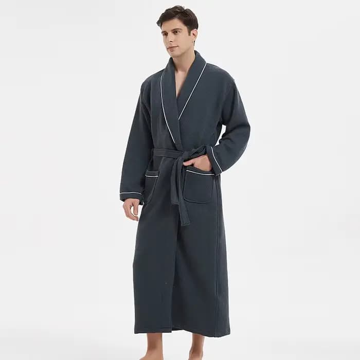 Femmes peignoir coton épais vêtements de nuit hiver Robe chaude Robe de chambre décontracté à manches longues peignoirs vêtements de maison Robe Kimono