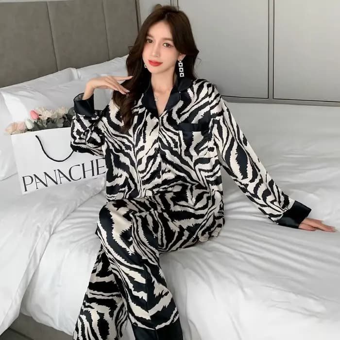 Ensembles de pyjama en faux satin pour femmes