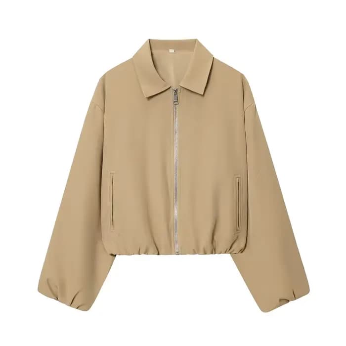 MUJER 2025 veste bombardier femme fermeture éclair bouffante vestes universitaire pour femme recadré