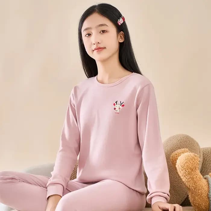 Pyjamas pour adolescents à manches longues 100% coton