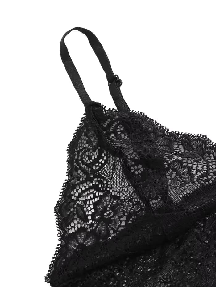 Ensemble pyjama 2 pièces Sexy en dentelle pour femmes