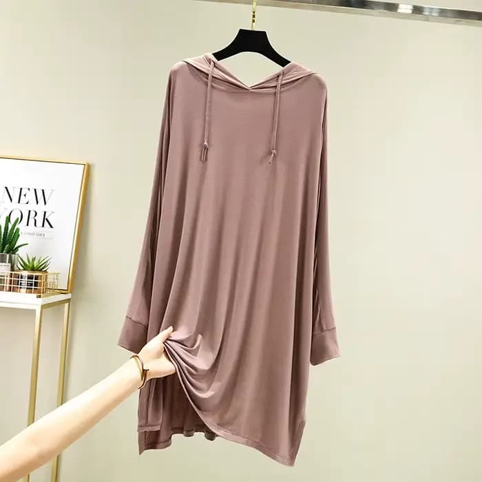 Robe de nuit à capuche pour femmes