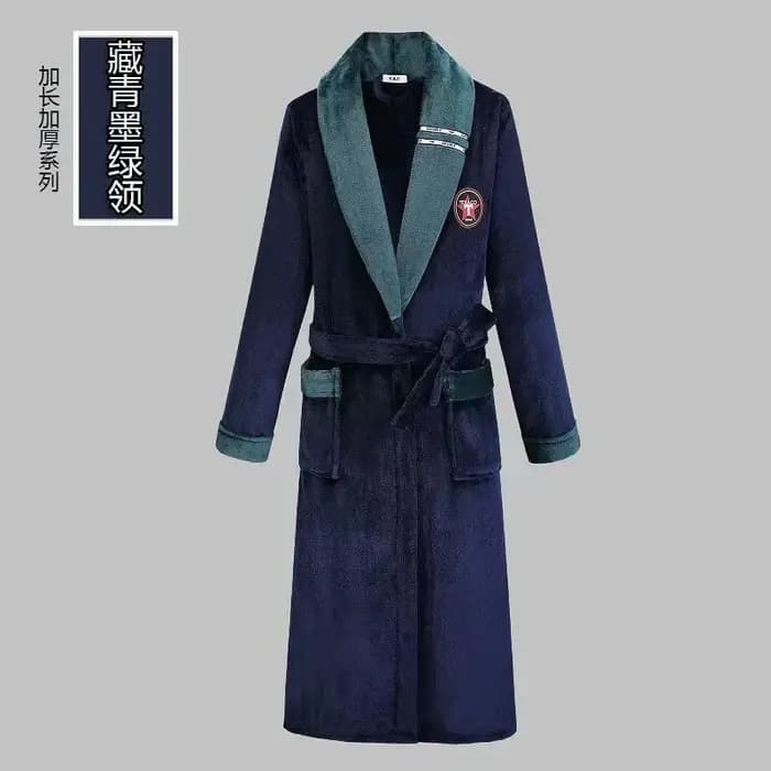 Peignoir en flanelle Extra Long et chaud pour hommes et femmes