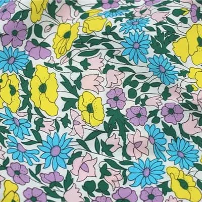 Tissu 145 coton pour pyjama, 100% cm x 50cm, frais, petit, floral, rylin, robe, chemise, vêtements,
