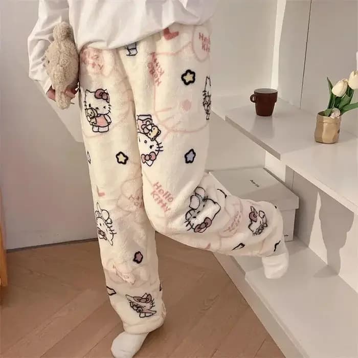 Pyjama Hello Kittys en flanelle pour femme