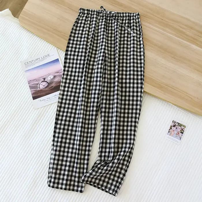 Pantalon de pyjama simple en pur coton pour femme