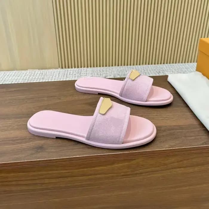 Chaussons en jean à semelle plate et à une seule bride pour femmes