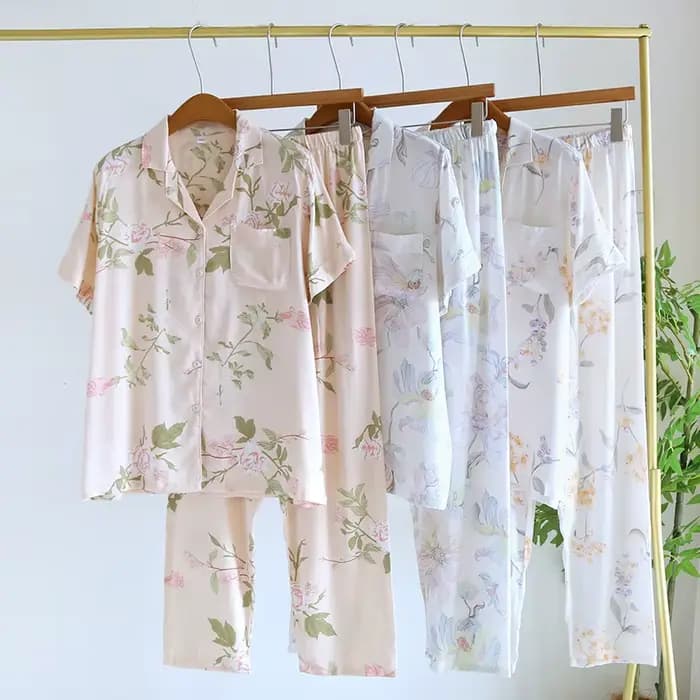 Ensemble pyjama d'été en coton et Viscose pour femmes